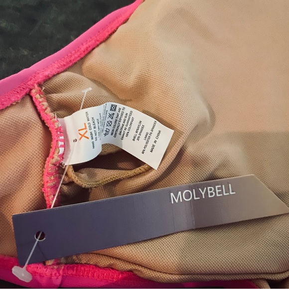 MOLYBELL One Piece  High Waisted Bathing Suit Monokini  Cutout Racerback Zip Up - Picture 10 of 16